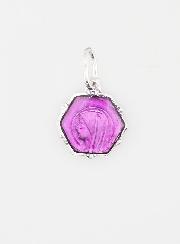 Médaille Vierge Marie 7 mm - Violette