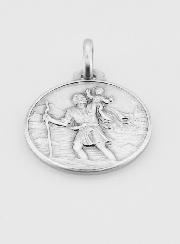 Médaille Saint Christophe en Argent Massif - 18mm