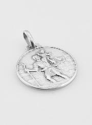 Médaille Saint Christophe en Argent Massif - 18mm