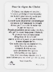 Carte de Prière Médaille Saint Padre Pio
