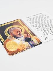 Carte de Prière Médaille Saint Padre Pio