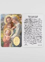 Carte de Prière Médaille Sainte Famille