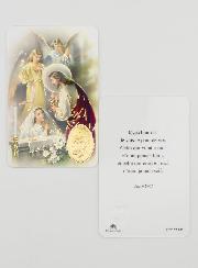 Carte de Prière Médaille Première Communion Fille