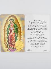 Carte de Prière Médaille Notre Dame de Guadalupe