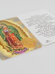 Carte de Prière Médaille Notre Dame de Guadalupe