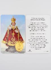 Carte de Prière Médaille Enfant Jésus de Prague