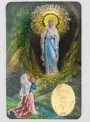 Carte de Prière Médaille Notre Dame de Lourdes