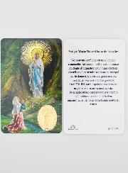 Carte de Prière Médaille Notre Dame de Lourdes