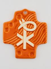 Croix Céramique Pax Orange
