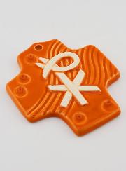 Croix Céramique Pax Orange
