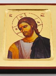 Icône du Christ Miséricordieux - Feuille d'Or - 12 cm