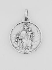 Médaille du Scapulaire en Argent Massif - 18mm