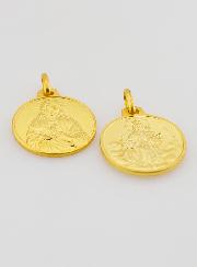Médaille Scapulaire en Plaqué Or - 18mm
