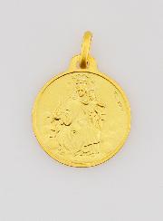 Médaille Scapulaire en Plaqué Or - 18mm