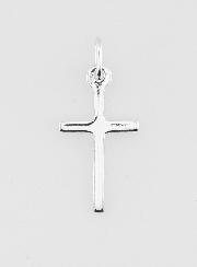 Pendentif Croix en Argent Massif Poli - 20mm