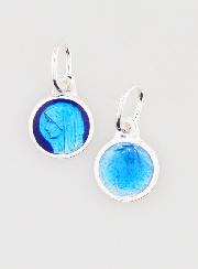 Médaille Profil Vierge Marie - Argent et Email Bleu - 8mm