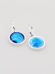 Médaille Profil Vierge Marie - Argent et Email Bleu - 8mm