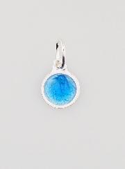 Médaille Profil Vierge Marie - Argent et Email Bleu - 8mm