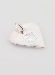 Médaille Notre Dame de Lourdes Coeur en Argent et Email -18mm