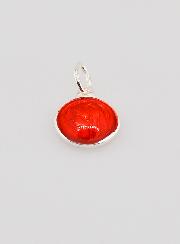 Médaille Vierge Marie Rouge - Argent et Email - 10mm