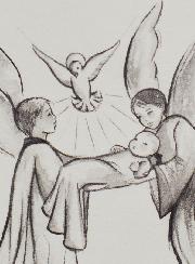 Carte de Baptême - Présentation des Anges du Ciel