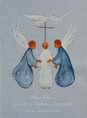 Carte de Communion Garçon - Prière de Notre Dame de Fatima