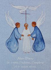 Carte de Communion Fille - Prière de Notre Dame de Fatima