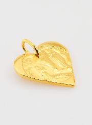 Médaille Notre Dame de Lourdes Coeur en Plaqué Or - 20mm