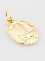 Médaille Notre Dame de Lourdes Ovale en Plaqué Or - 19mm