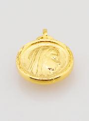 Médaille Profil Sainte Vierge Marie avec Eau de Lourdes - 18mm