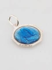 Médaille Ste Vierge Marie Email Bleu - 15mm