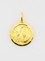 Médaille Apparitions de Lourdes Plaqué Or - 13mm