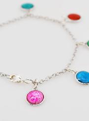 Bracelet Religieux Médailles Vierge Marie 8 Couleurs 10mm