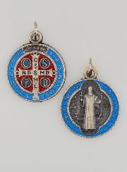 Médaille de Saint Benoit Métal Coloré - 2.1 cm
