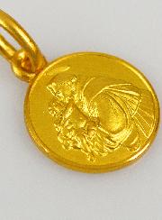 Médaille Saint Antoine de Padoue en Plaqué Or - 10mm
