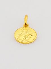 Médaille Sainte Thérèse en Plaqué Or - 10mm