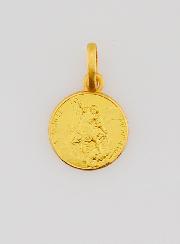 Médaille Saint Michel Archange en Plaqué Or - 10mm