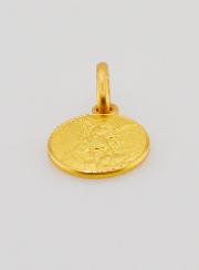 Médaille Saint Michel Archange en Plaqué Or - 10mm