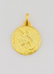 Médaille Saint Michel Archange en Plaqué Or - 16mm