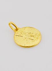 Médaille Saint Michel Archange en Plaqué Or - 16mm