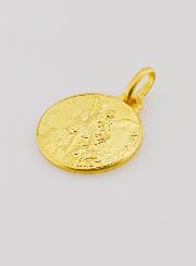 Médaille Saint Michel Archange en Plaqué Or - 16mm