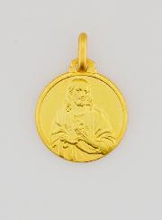 Médaille Sacré Coeur de Jésus en Plaqué Or - 16mm