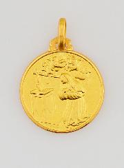 Médaille Sainte Rita en Plaqué Or - 18mm