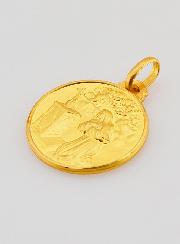 Médaille Sainte Rita en Plaqué Or - 18mm