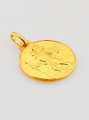 Médaille Saint Christophe en Plaqué Or - 18mm