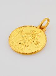 Médaille Saint Christophe en Plaqué Or - 18mm