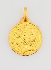Médaille Saint Georges en Plaqué Or - 16mm