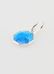Médaille Profil Vierge Marie - Argent et Email Bleu - 8mm