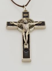 Pendentif Croix de Saint Benoit - Marron - 8cm