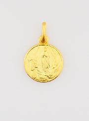Médaille Notre Dame de Lourdes en Plaqué Or - 12 mm